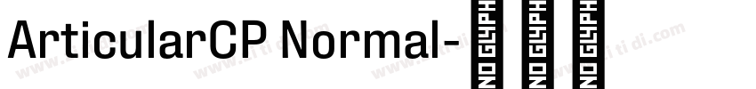 ArticularCP Normal字体转换